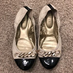 Guess off white ballerina flats